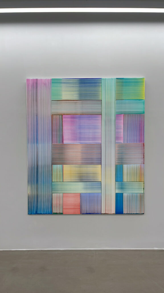 Bernard Piffaretti abstract system painting at Johyun Gallery Busan exhibition