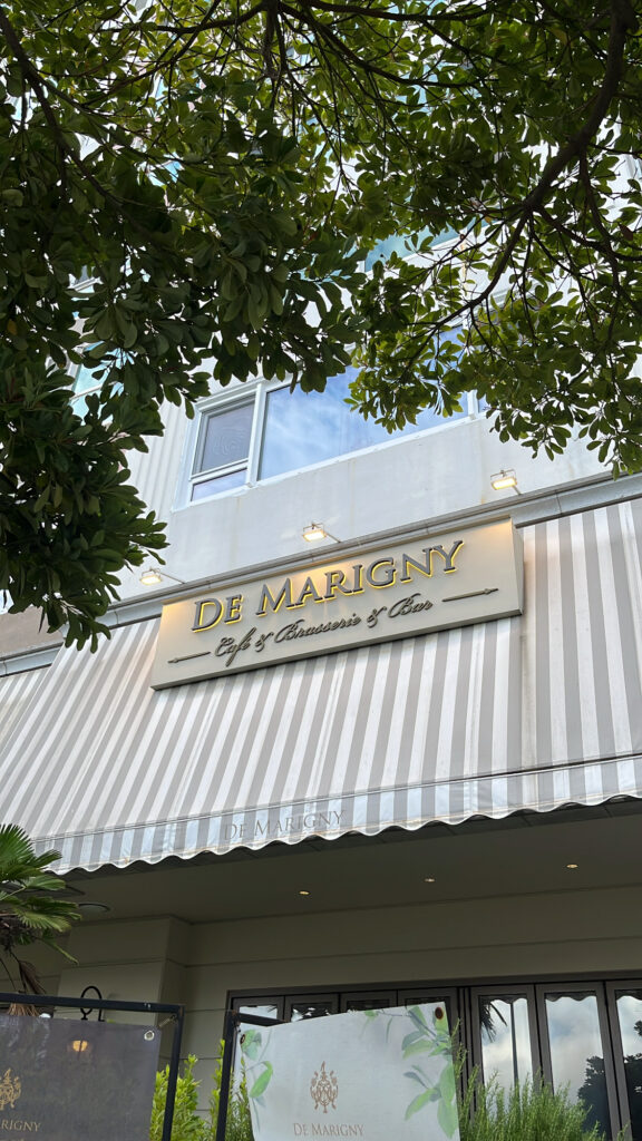 De Marigny Busan storefront signboard with European style architecture