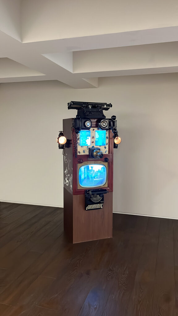 Vintage camera and vending machine styled media art installation at Johyun Gallery Busan