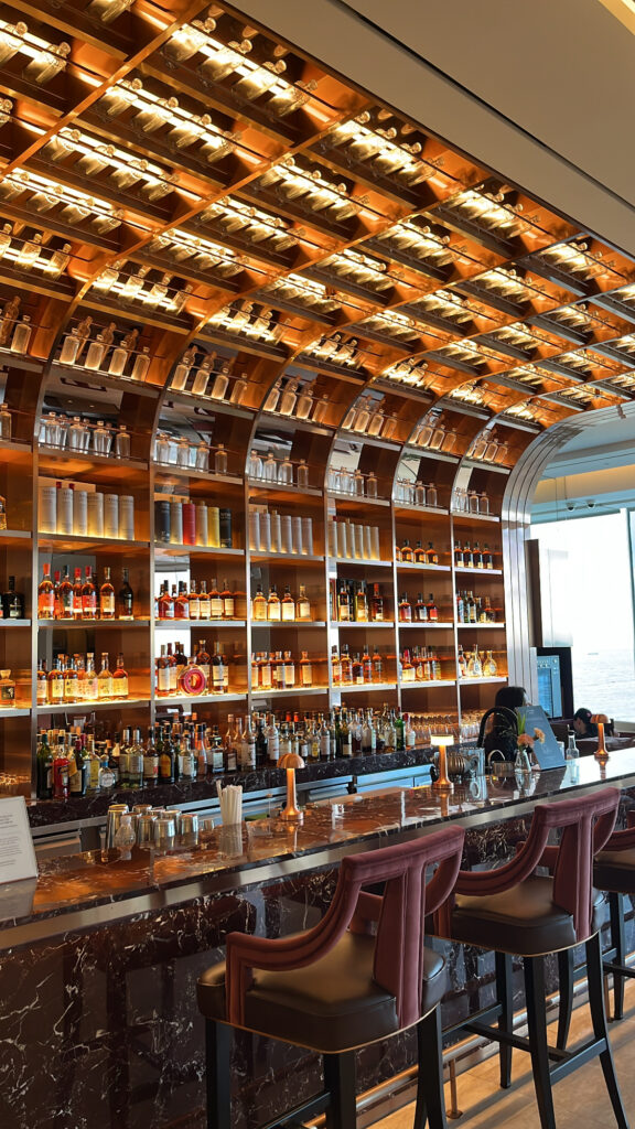 Stylish interior bar inside The Westin Josun Busan
