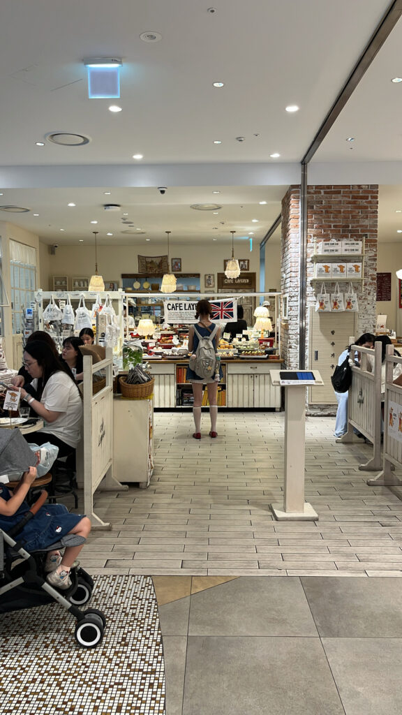 Cafe Layered entrance located right in front of the B1 escalator
