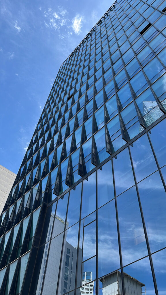 Exterior entrance view of Shilla Stay Haeundae building where Giyohang is located