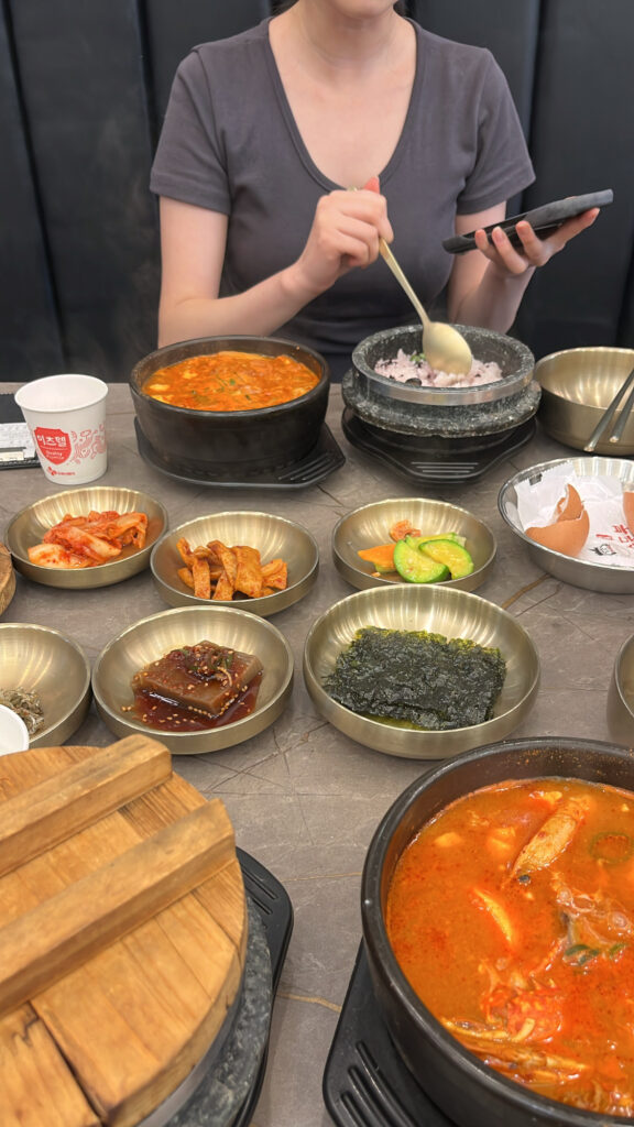 Enjoying a hearty Korean meal at Wandduk Sundubu Centum City branch