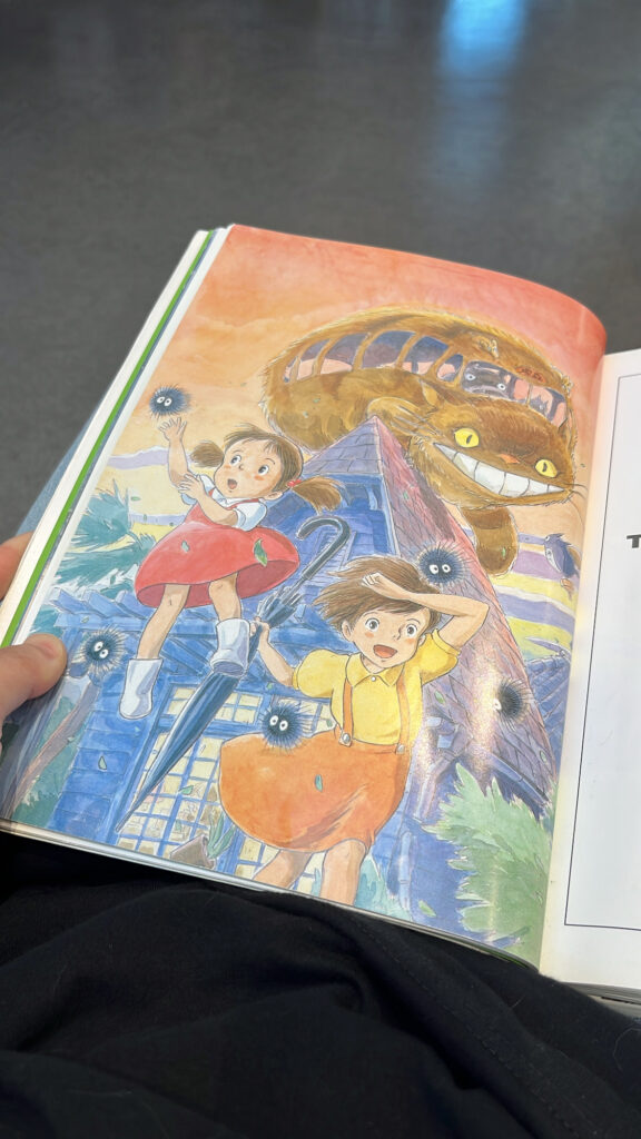 Character design illustrations from My Neighbor Totoro art book at Busan Cinema Center Library