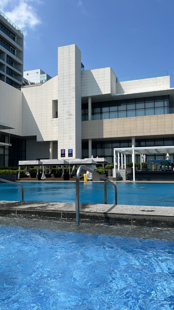 Main outdoor infinity pool overlooking the ocean at Ananti at Busan Cove