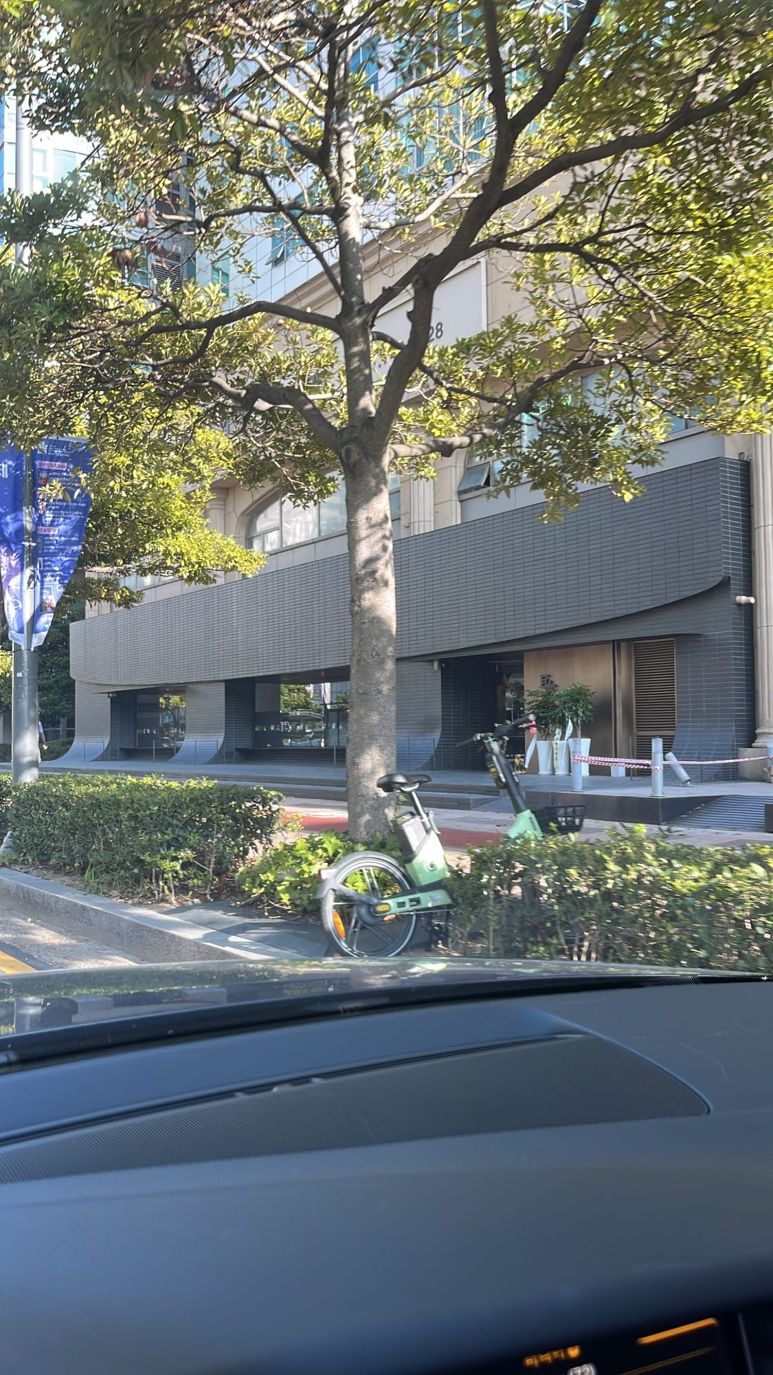 Newly renovated curved modern exterior facade of Geodae Gomtang Busan