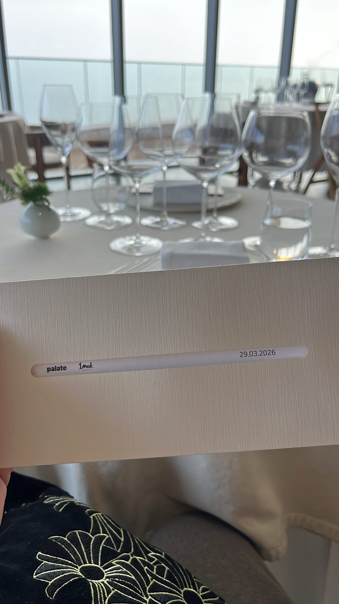 Palate Busan and Imok smoke dining collaboration dinner setting
