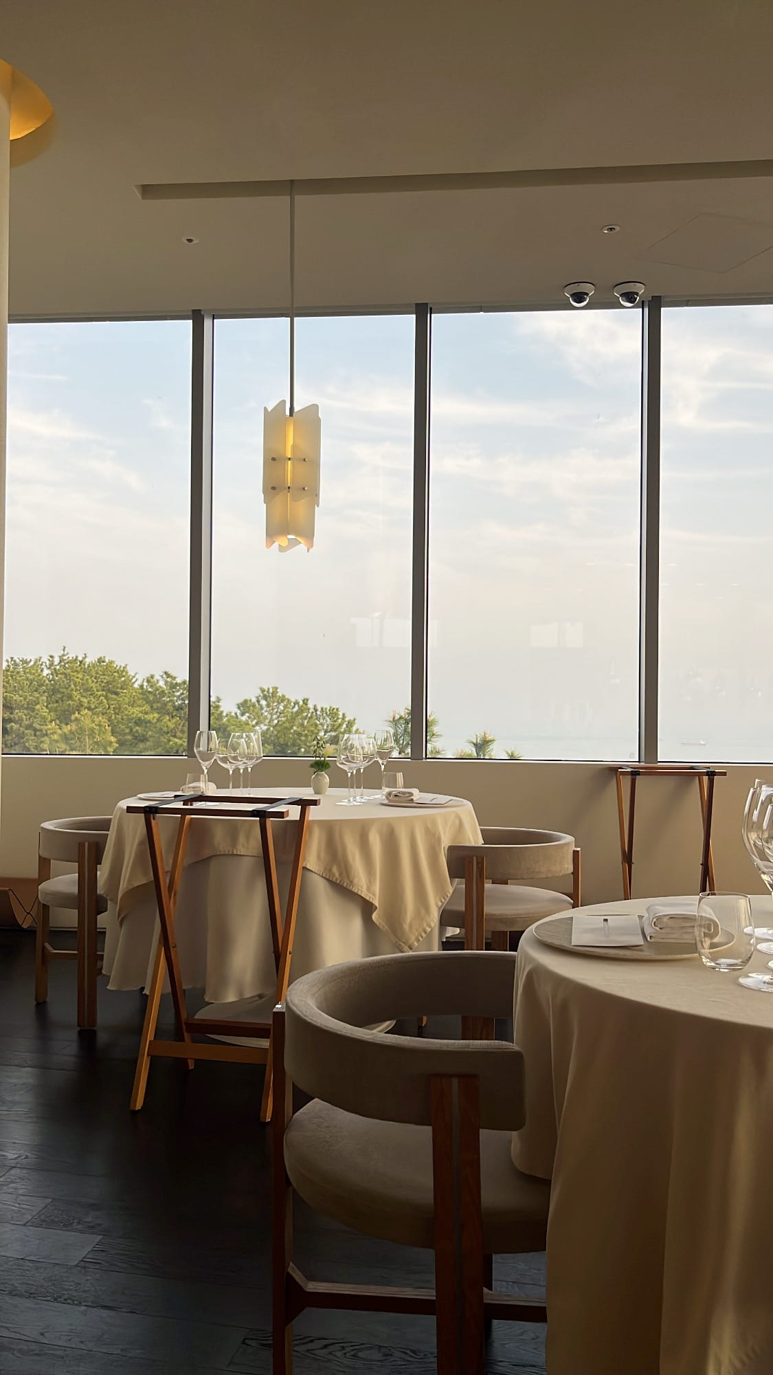 Dalmaji Hill fine dining room overlooking the East Sea