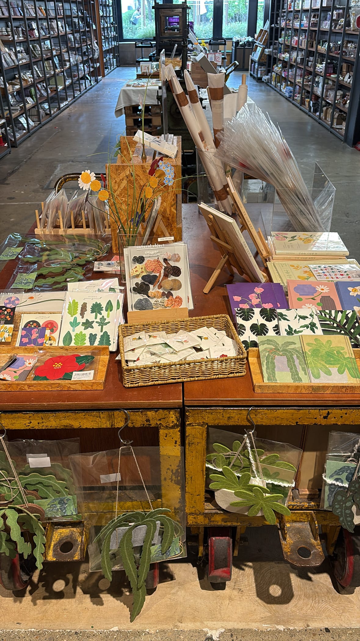 Art prints, floral stickers, and lifestyle merchandise at YES24 Busan
