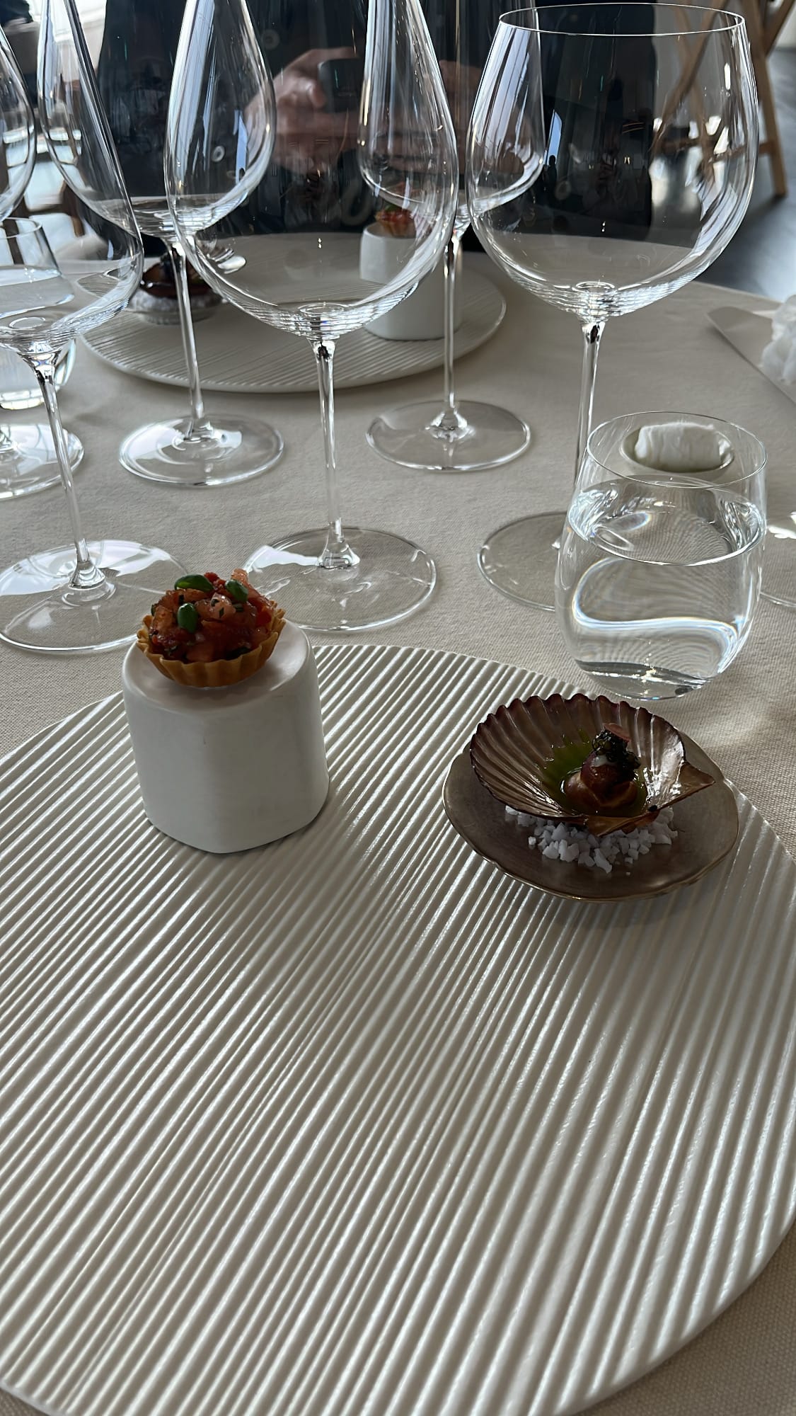 Exquisite amuse-bouche snack platter at Palate Busan