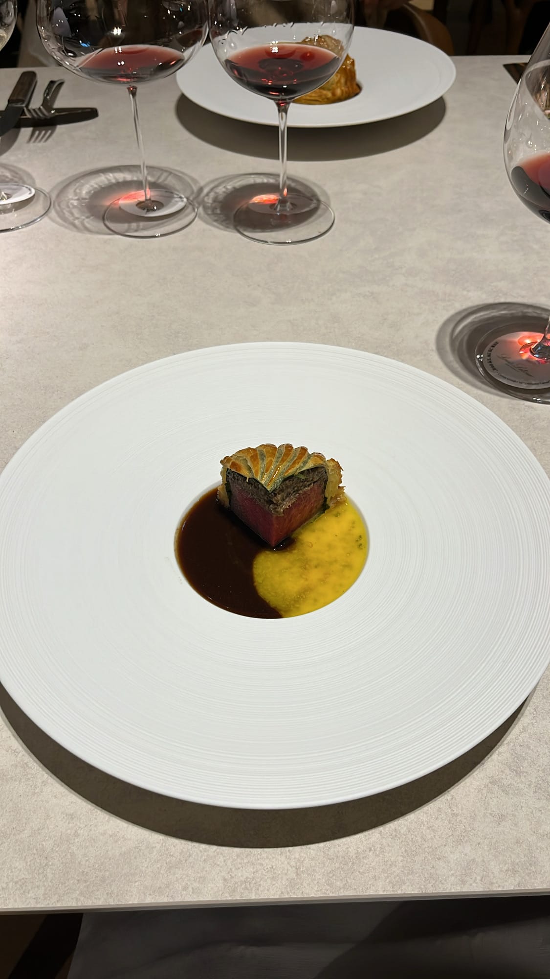 Beef Wellington with demi-glace and béarnaise at Ramsey Busan